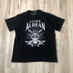 Jason Aldean 2013 Tour Skull Black Graphic Tee